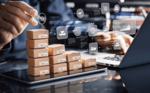 E-commerce business owner managing product inventory and digital brand assets after completing a trademark purchase and assignment transfer